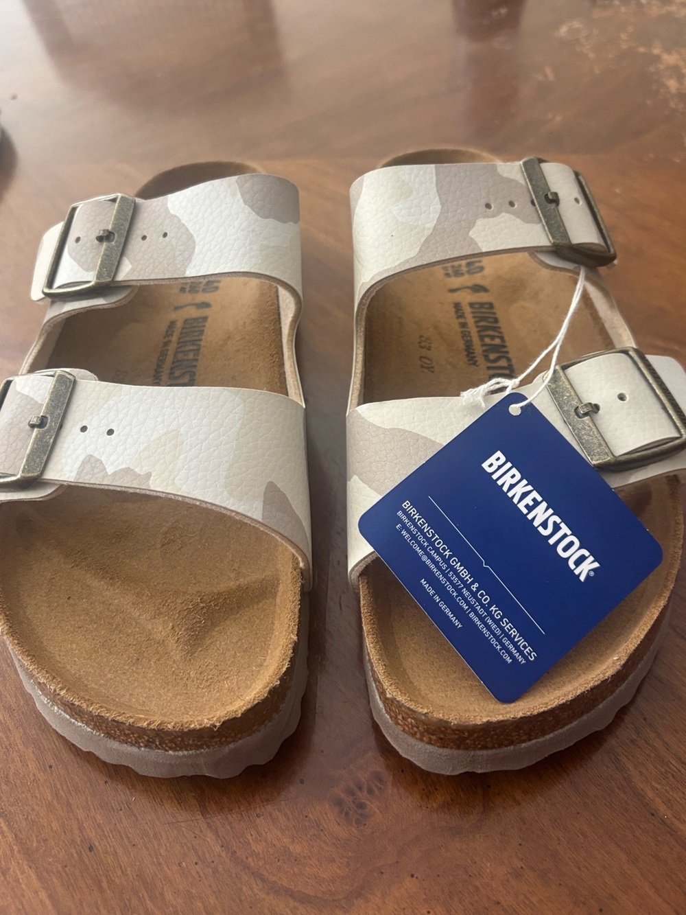 Birkenstock Two-Strap Sandals in Desert Camo NEW with Tags size Women’s 9